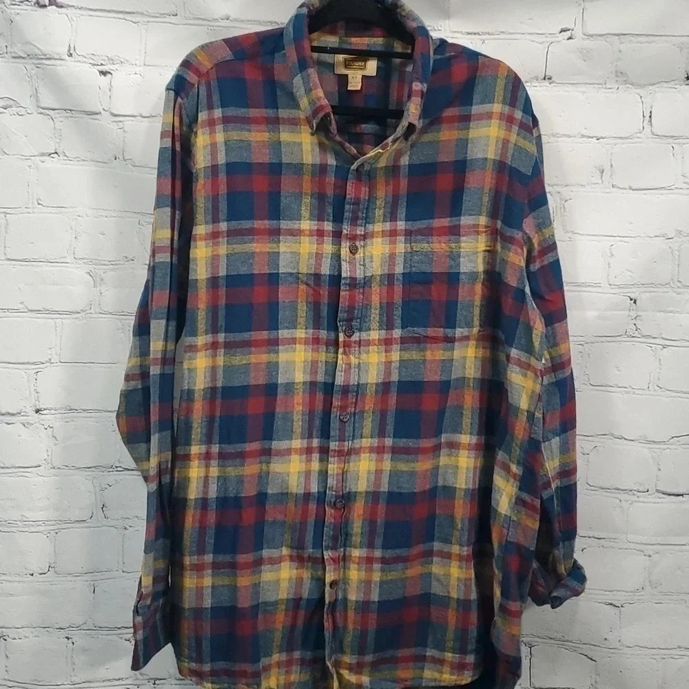 Foundry Super Soft Plaid Flannel Mens Size XLT